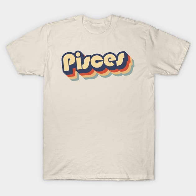 Pisces - Retro '70s Style T-Shirt by kamagib@yahoo.com